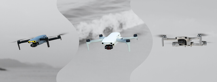 Autel nano i dji mini 2 drony latają