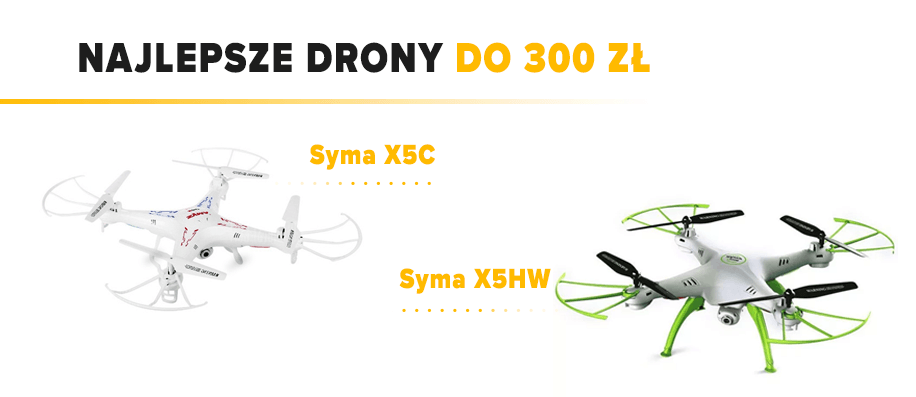 dwa drony z ceną do 300 zł