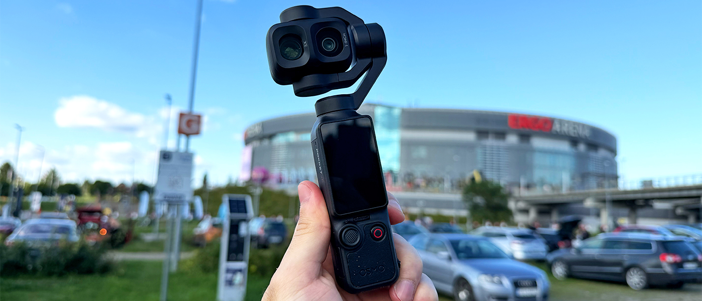 DJI Osmo Pocket 4P podczas nagrywania Runmageddonu