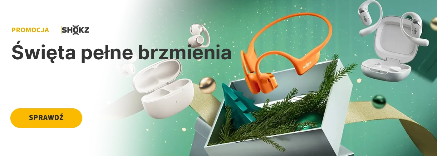 SHOKZ - sluchawki z przewodnictwem kostnym - swiateczna promocja
