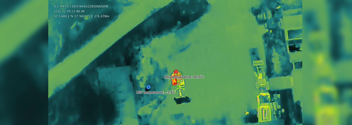 Powiadomienie SMS oraz E-mail, z lokalizacja anomalii oraz zdjecie termiczne