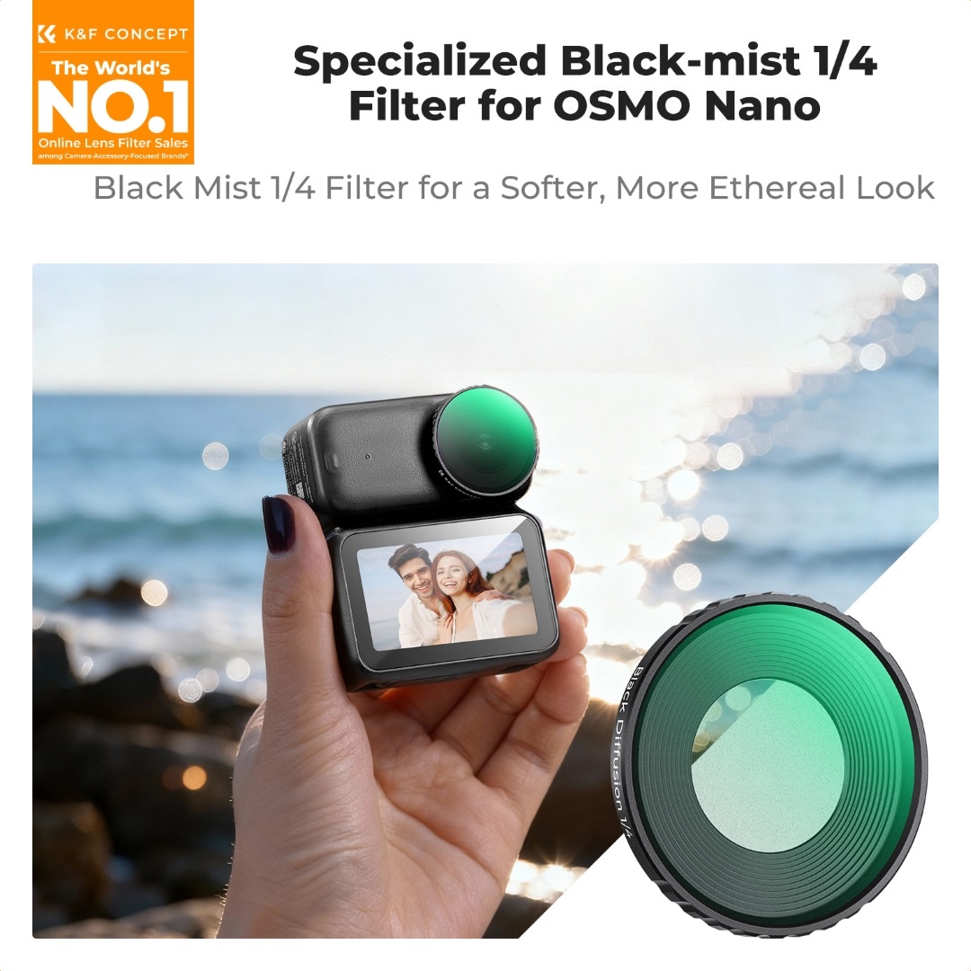 K&F Concept Black Mist 1/4 filter for DJI Osmo Nano camera