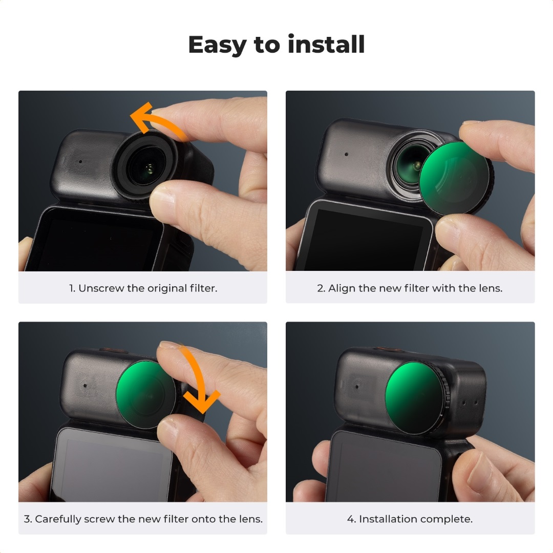 Filtr CPL marki K&F Concept do kamery DJI Osmo Nano KF12.0032-7_MegaDron