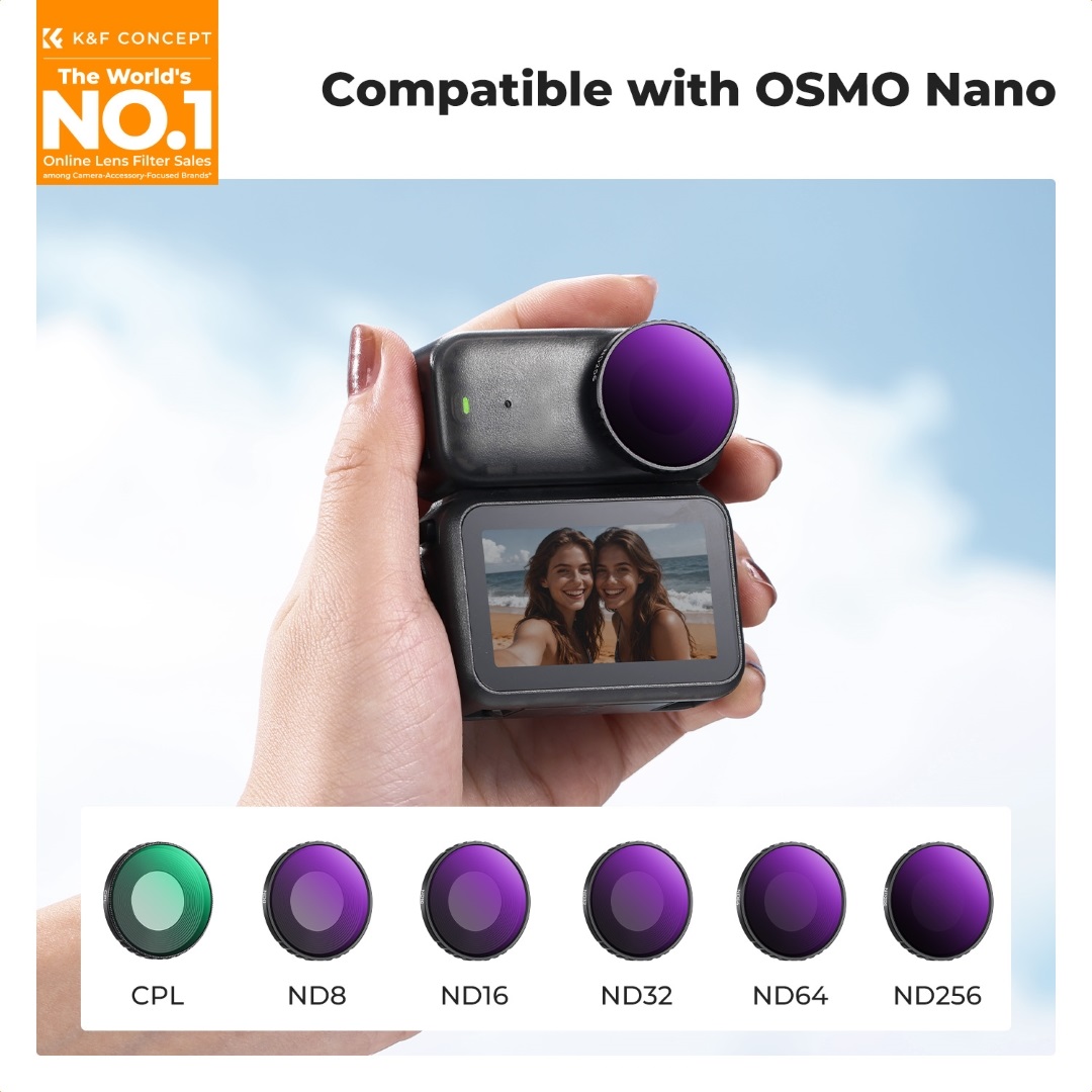 Zestaw 6 filtrów ND+CPL K&F Concept do kamery DJI Osmo Nano SKU.2702-2_MegaDron