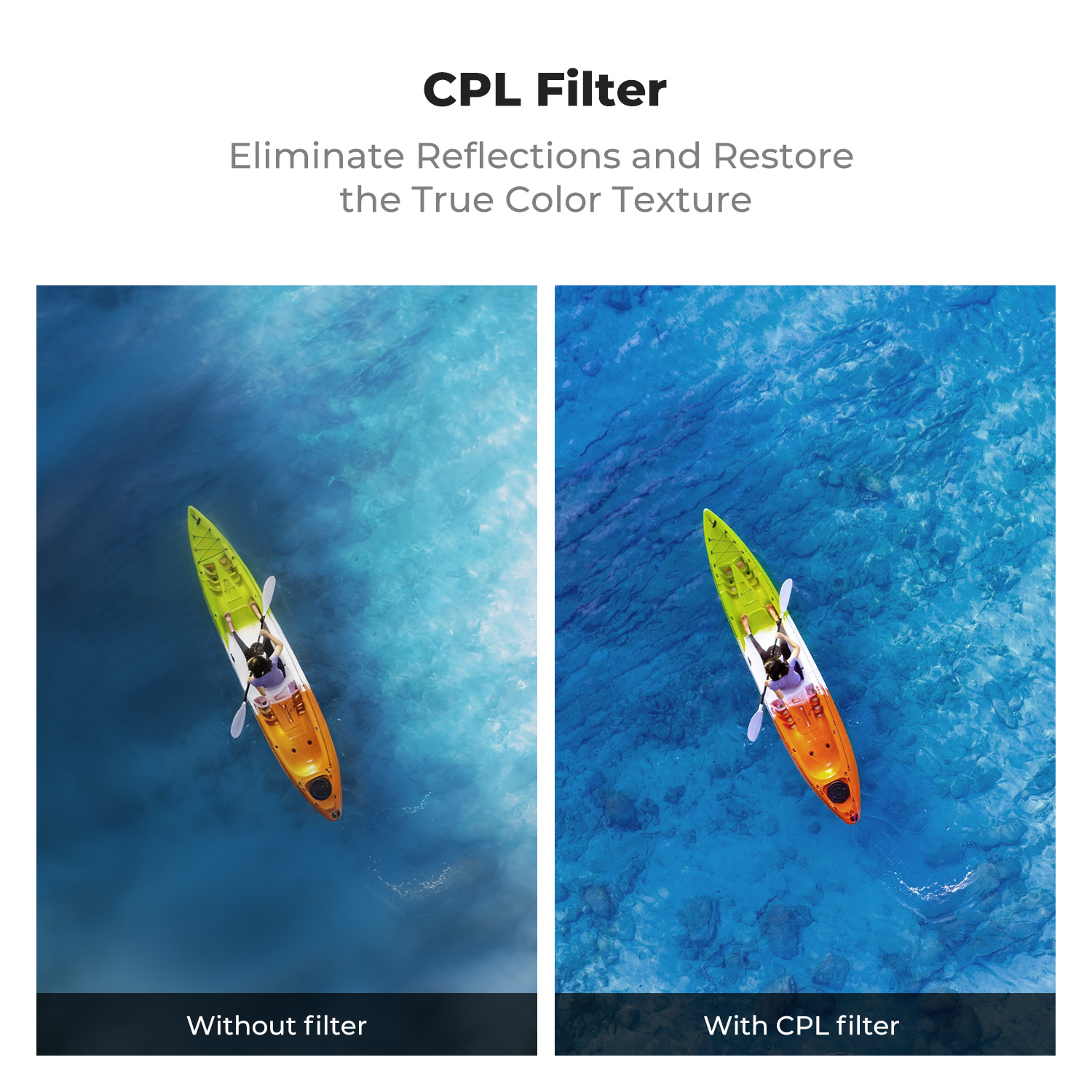 CPL, VND4-32 and Black Mist 1/4 filters for DJI Osmo Action 6