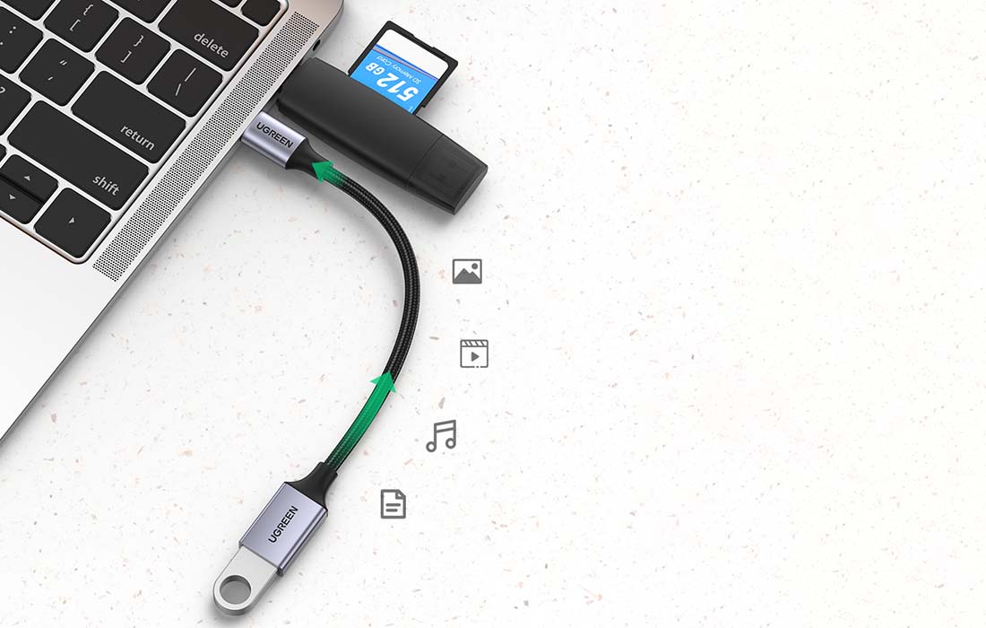 Adapter OTG USB-C 3.0 UGREEN czarny