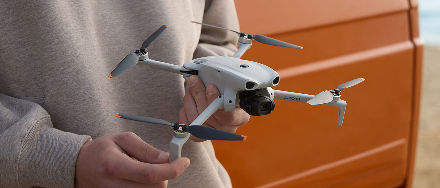 Compact DJI Lito X1 drone perfect for travel