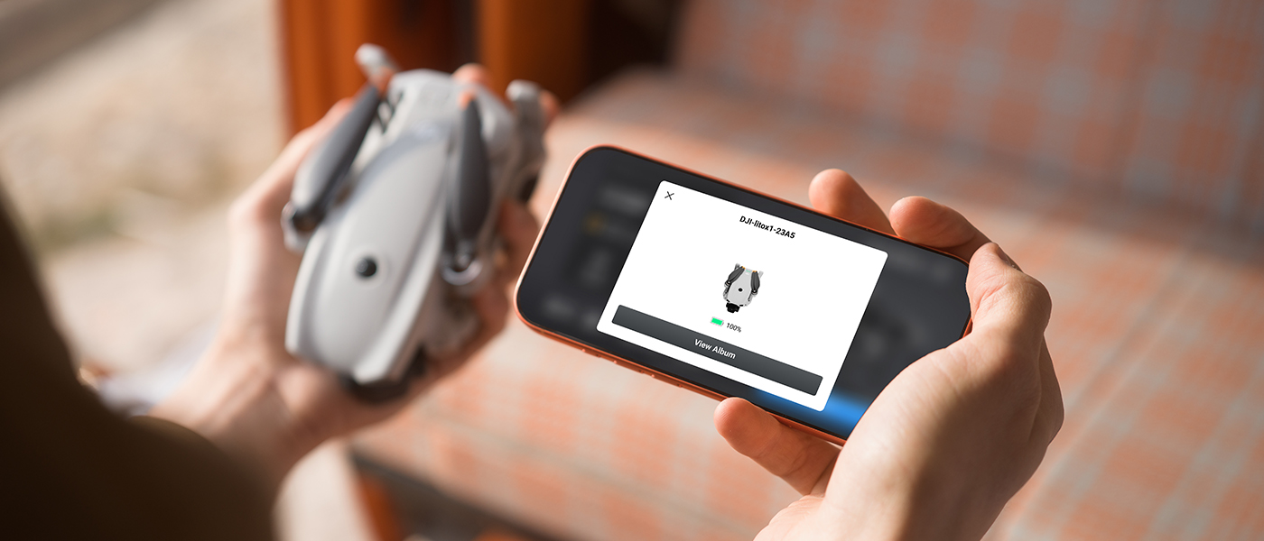 Fast file transfer and convenient charging on DJI Lito X1