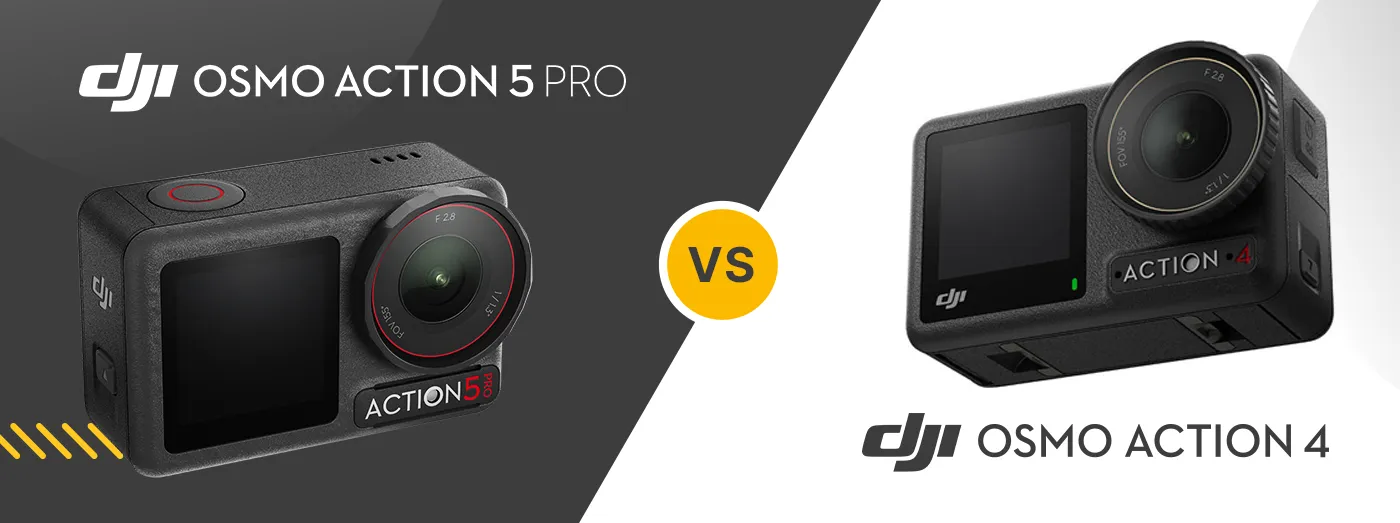 dji action 5 pro vs action 4 porownanie