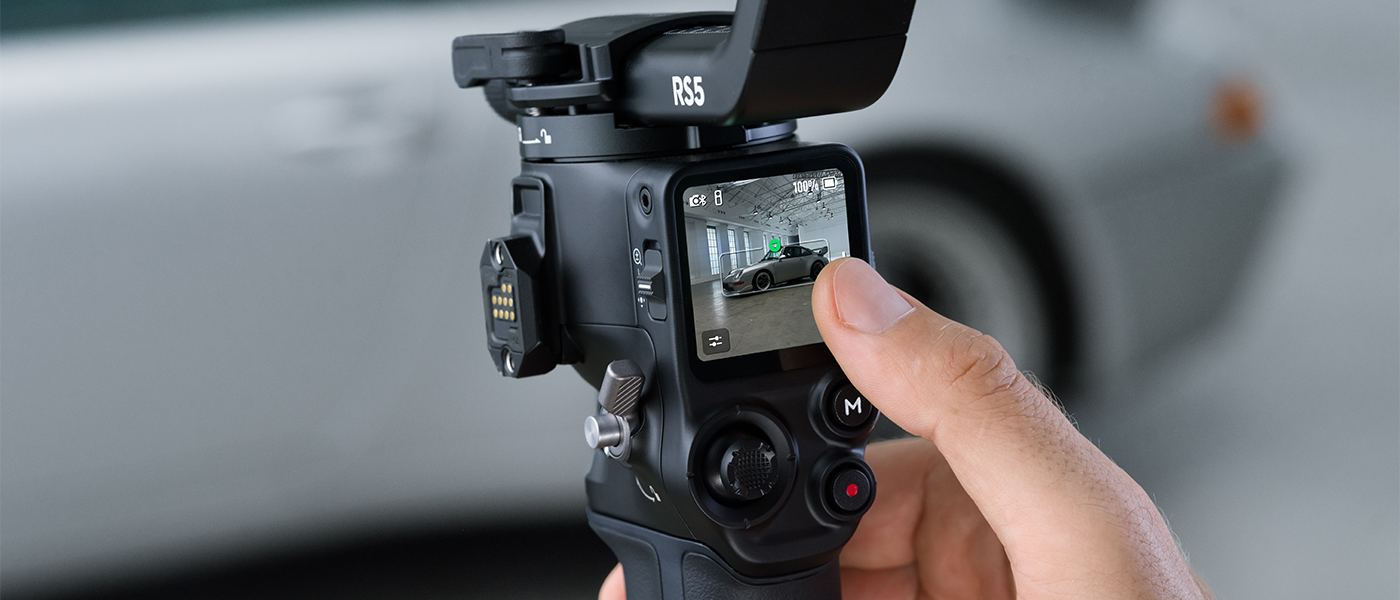 Łatwe i dokładne sterowanie gimbalem RS 5