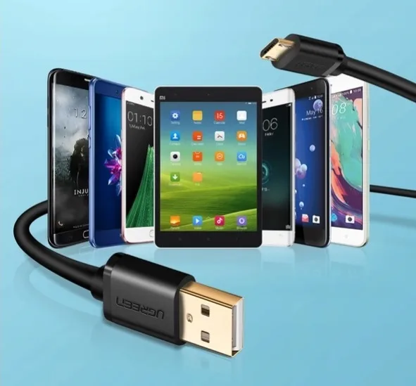 Нікельований кабель USB-C UGREEN 0,5 м чорний