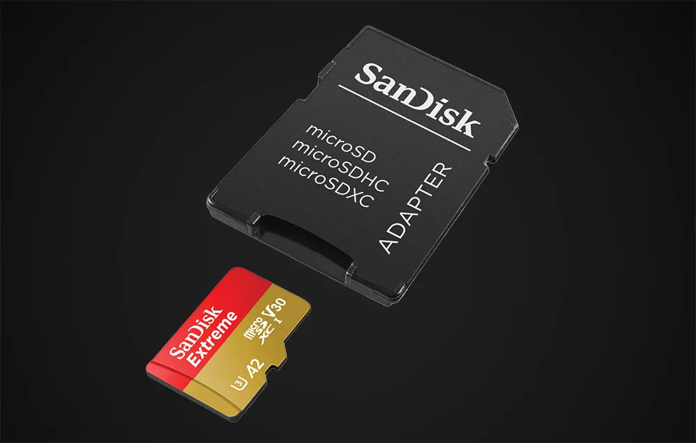 SANDISK EXTREME microSDXC memory card 128 GB 190/90 MB/s UHS-I U3