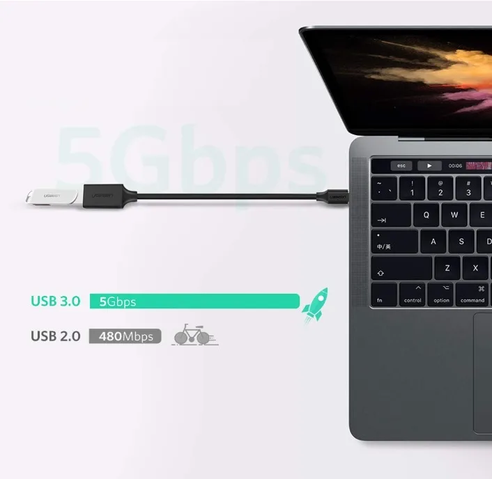 Adapter OTG USB-C 3.0 UGREEN czarny