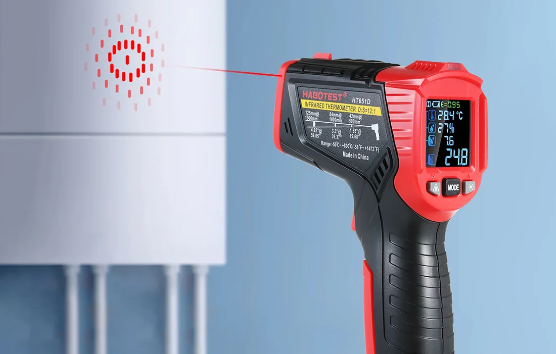 Pomiar temperatury termometrem Habotest HT651D