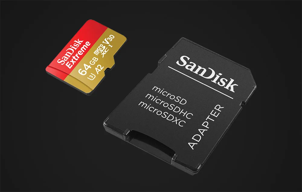 SANDISK EXTREME microSDXC memory card 64 GB 170/80 MB/s UHS-I U3