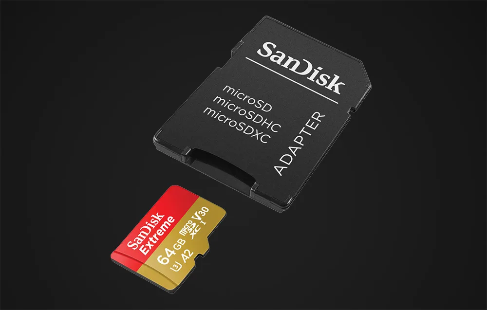 SANDISK EXTREME microSDXC memory card 64 GB 170/80 MB/s UHS-I U3
