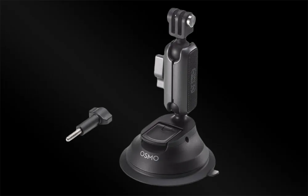 Mocowanie przyssawki DJI Osmo Action podczas użytkowania
