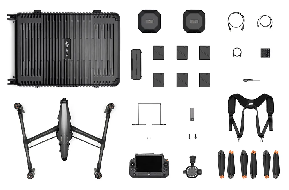 sklad zestawu drona dji inspire 3 combo