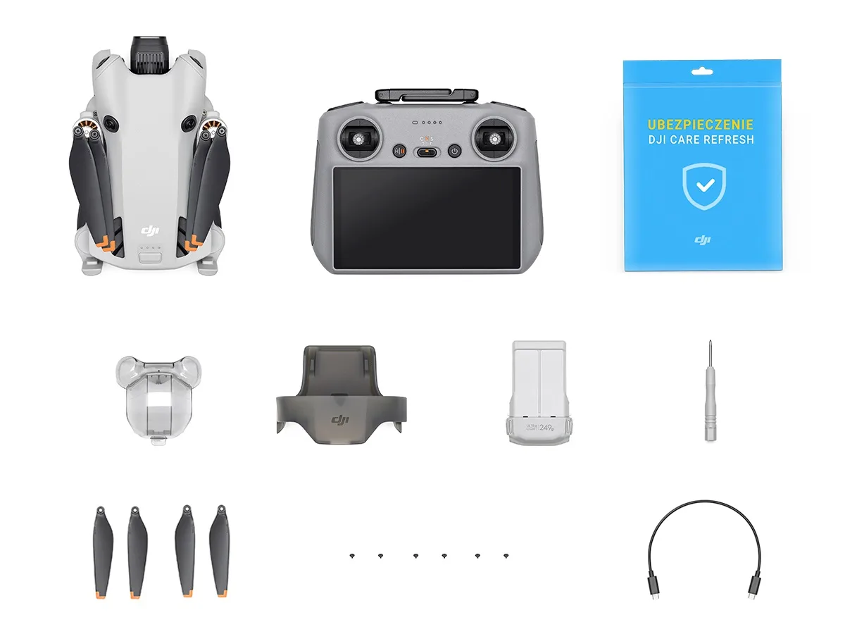 Zestaw Mini 4 Pro (DJI RC2) z Ubezpieczeniem CARE (2 lata)