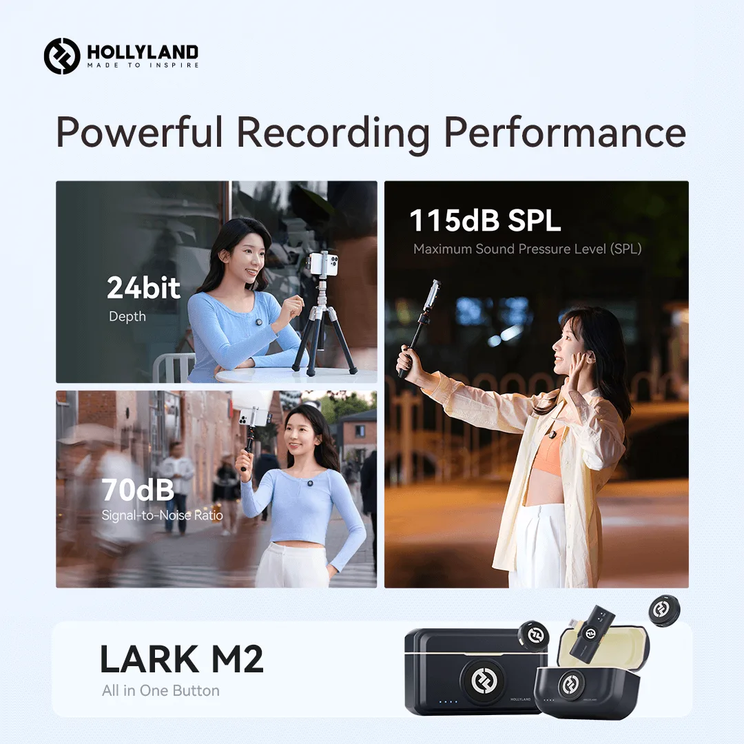 Hollyland Lark M2 USB-C – Wireless lavalier microphone with USB-C plug