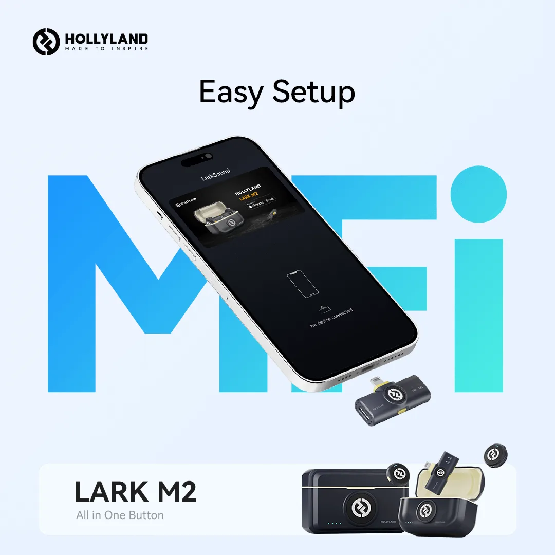 Hollyland Lark M2 USB-C – Wireless lavalier microphone with USB-C plug