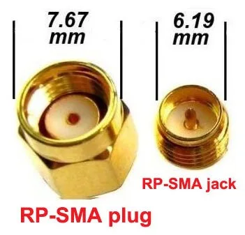 Close-up of the 4Hawks DJI RC Plus RP-SMA antenna adapter