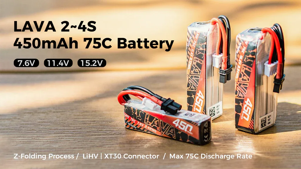 LAVA 1S 300mAh 75C battery (5 pcs)
