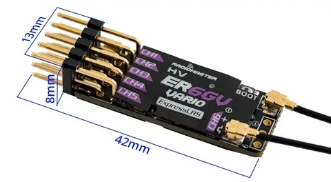 ШІМ-приймач ELRS RadioMaster ER6G і ER6GV 2,4 ГГц