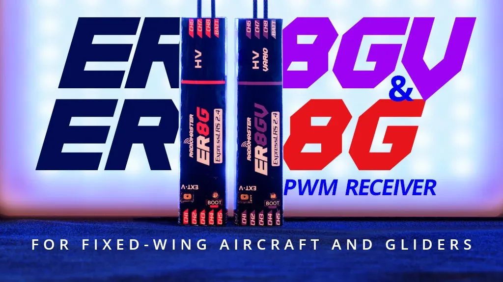 RadioMaster ER8G and ER8GV 2.4 GHz ELRS PWM receiver