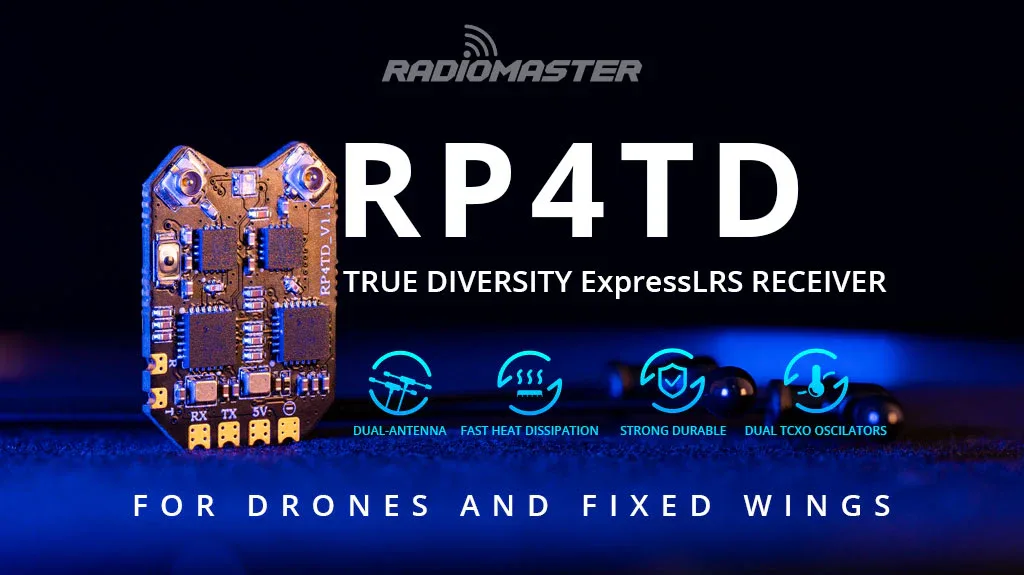 RP4TD ExpressLRS 2.4 GHz diversity receiver