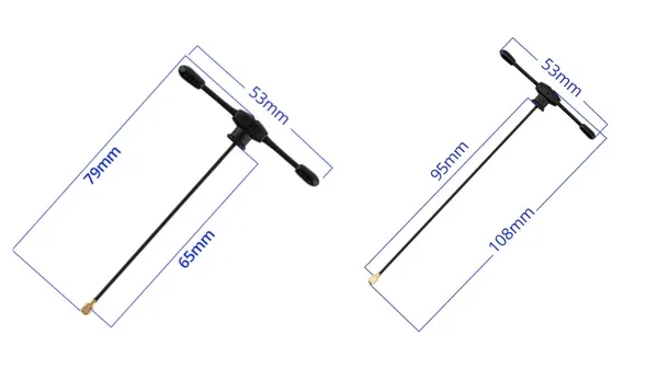 UFL 2.4 Ghz T 65 mm/95 mm antenna for ELRS receivers