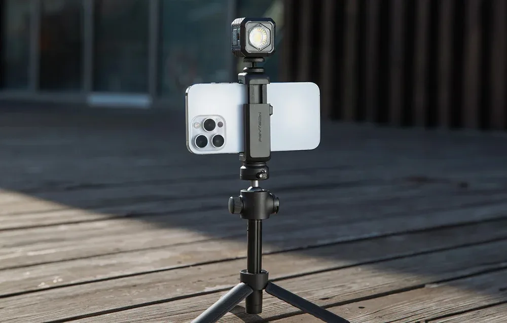PGYTECH smartphone holder with cold shoe mount and 1/4 inch thread