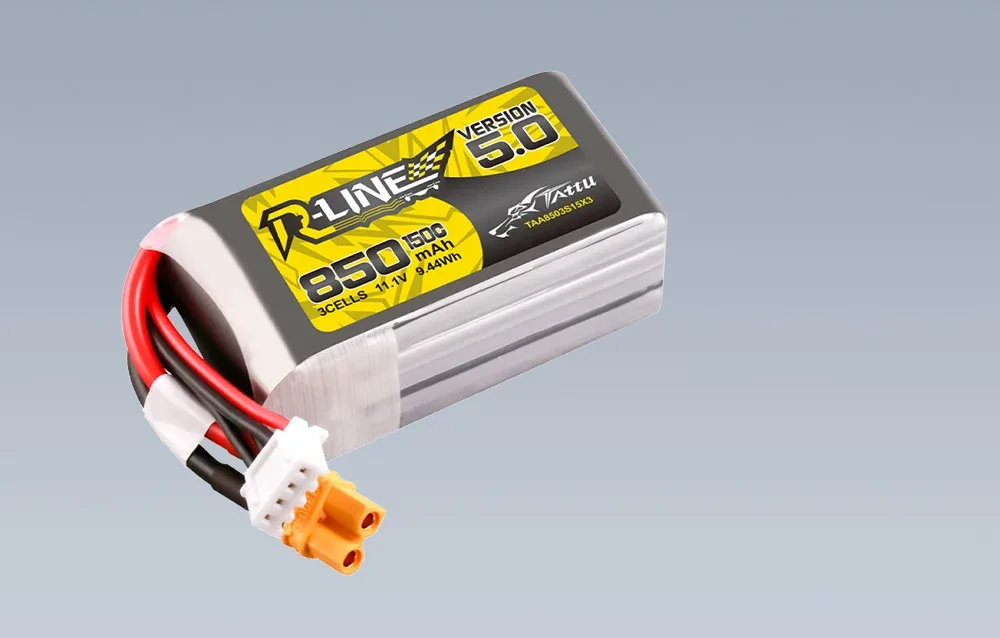 Tattu R-Line Battery Version 5.0 850mAh 3S 11.1V 150C XT30U-F