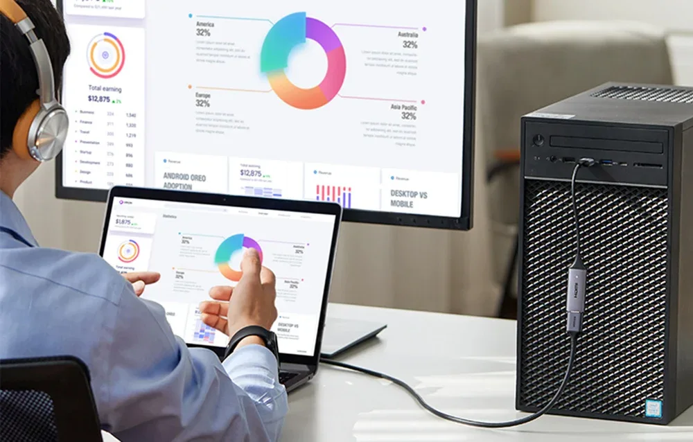 Karta Ugreen CM489 z interfejsem USB-A i USB-C