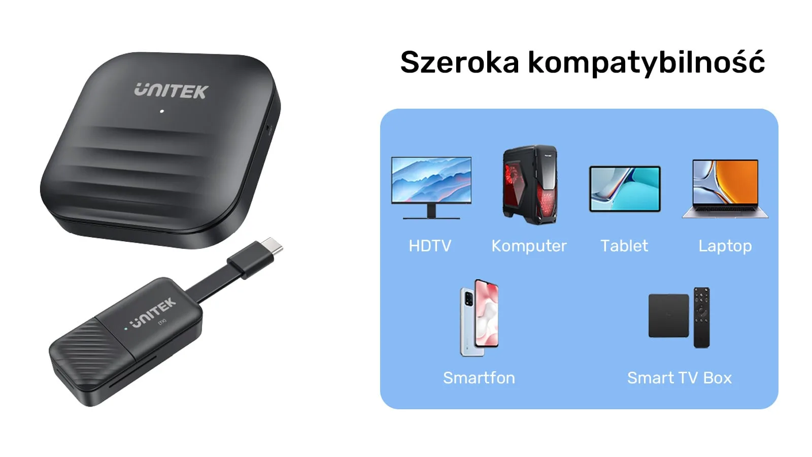 Бездротовий HDMI-трансмітер Unitek — просте підключення