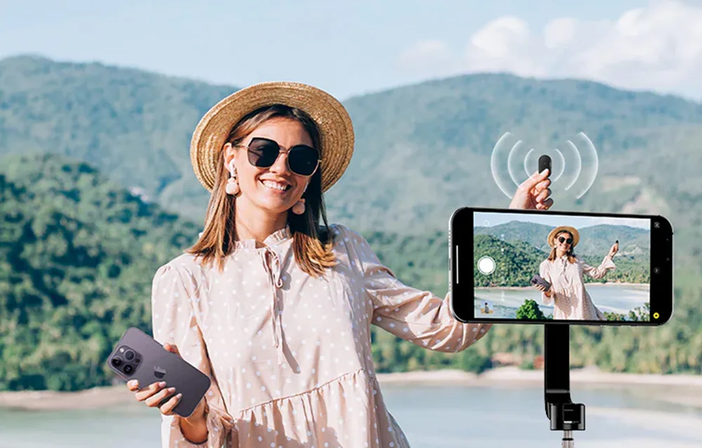Magnetyczny kijek selfie Telesin z uchwytem na telefon