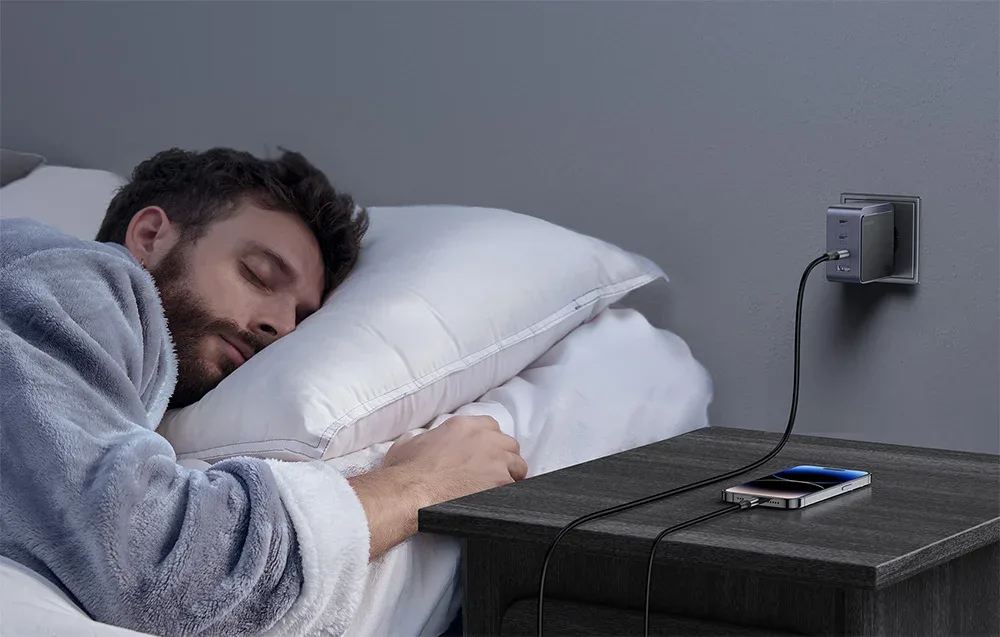 Мережевий зарядний пристрій Ugreen Nexode Air 100W, 3x USB-C, USB (сірий)