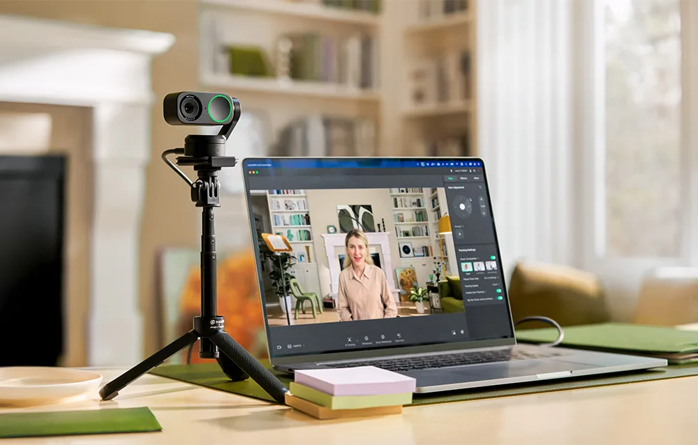 Insta360 Link 2 webcam with magnetic mount