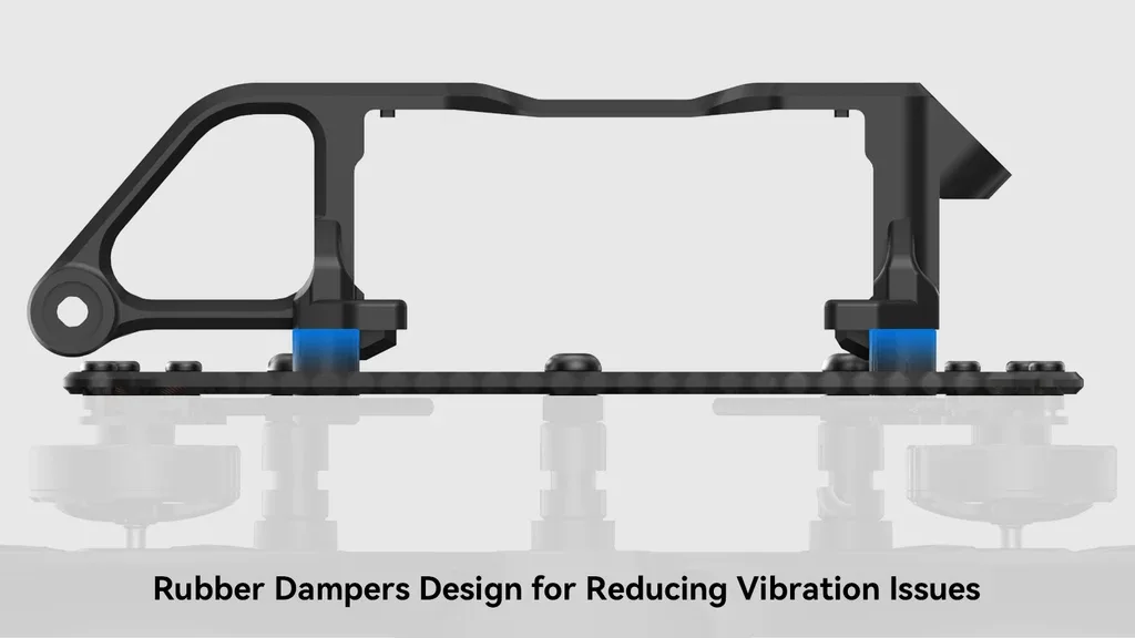 DJI O3 vibration damping system on Pavo Pico frame