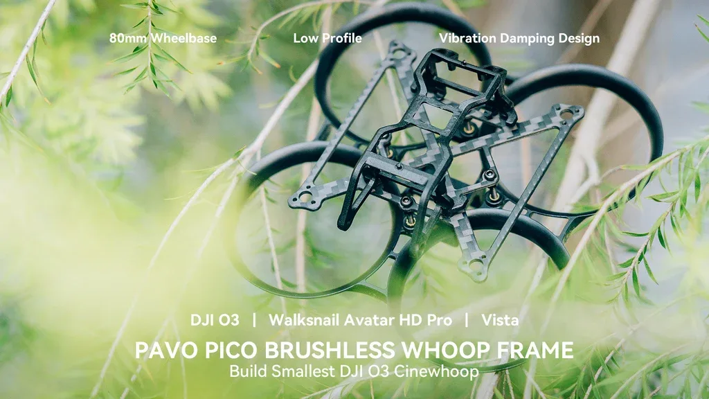 Pavo Pico Brushless Whoop Frame in transparent gray