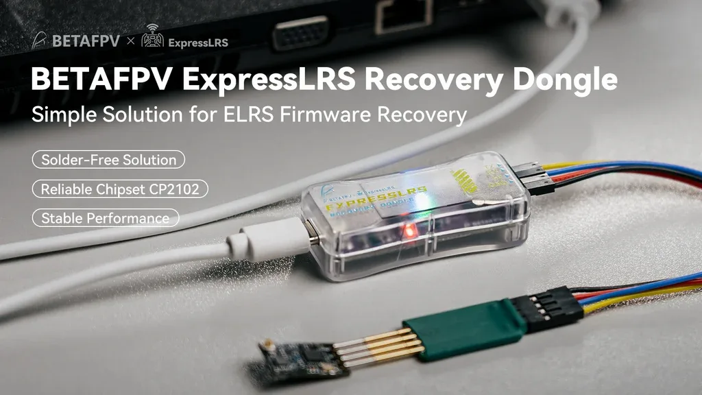 ExpressLRS Recovery Dongle for solder-free ELRS flashing and recovery