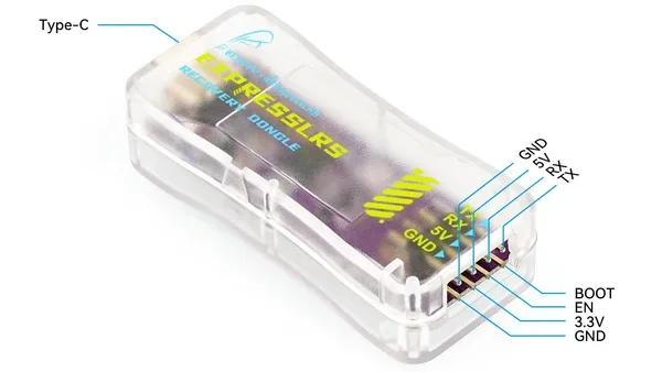 BetaFPV ELRS recovery dongle connection example for receiver flashing