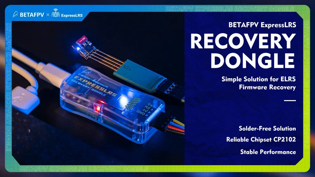 BetaFPV ExpressLRS Recovery Dongle for ELRS receiver recovery and firmware flashing