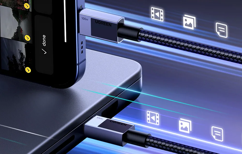 Wzmocniony kabel Ugreen USB-C do USB-C