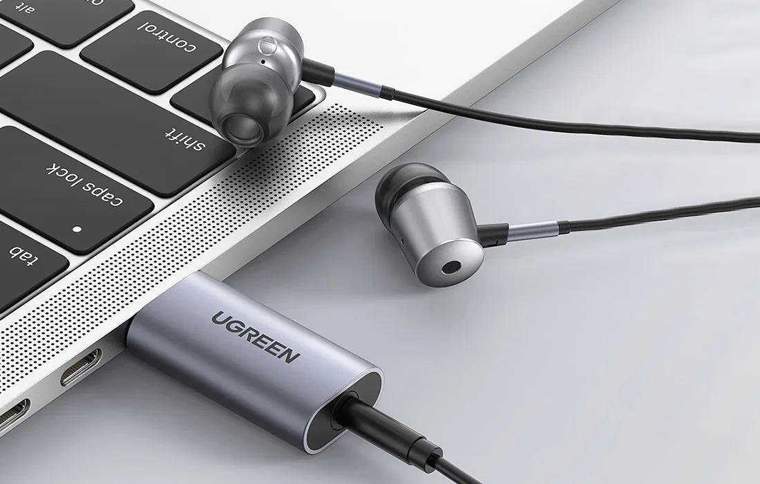 UGREEN CM383 Audio Adapter, USB to 3.5mm mini jack, AUX (gray)