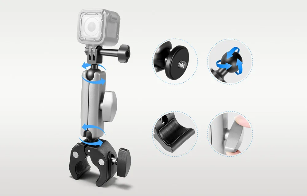 Stabilny uchwyt motocyklowy PULUZ
