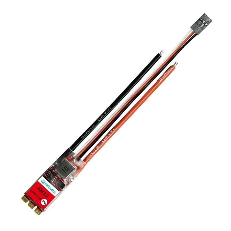 Bezszczotkowy ESC 2-6S zasilany Lipo 70A SEQURE SQESC 2670 (AM32) + BEC