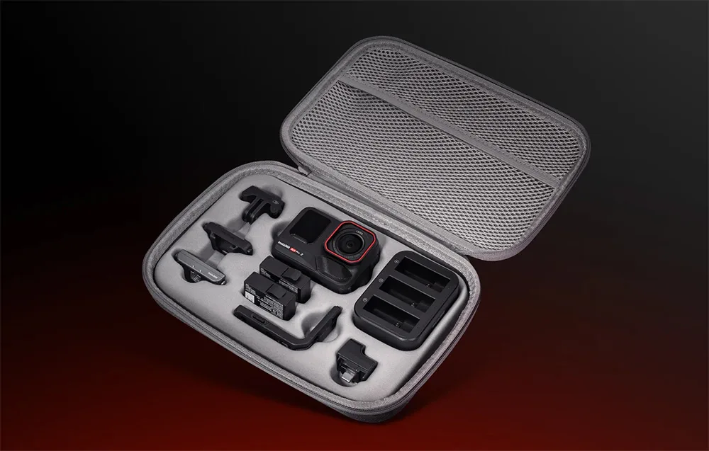 Protective interior of the Insta360 Ace Pro 2 carry case