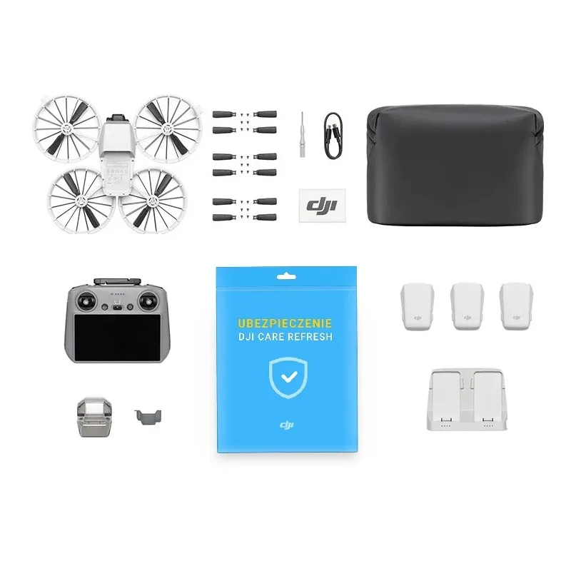 DJI Flip Fly More Combo box contents with DJI RC 2