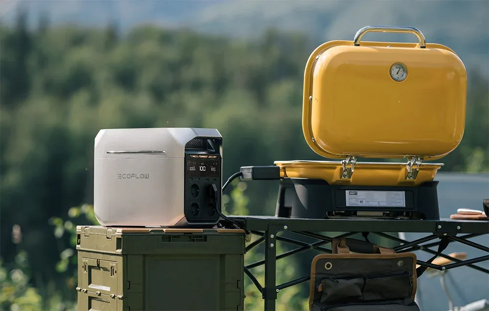 EcoFlow DELTA 3 podczas zasilania różnych urządzeń